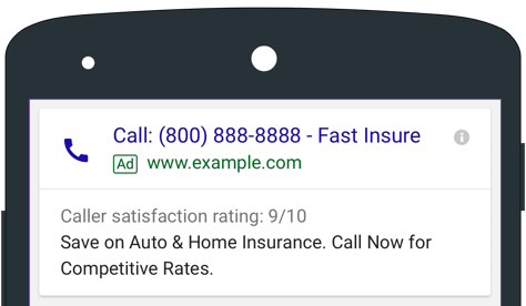 Call extension adwords tips