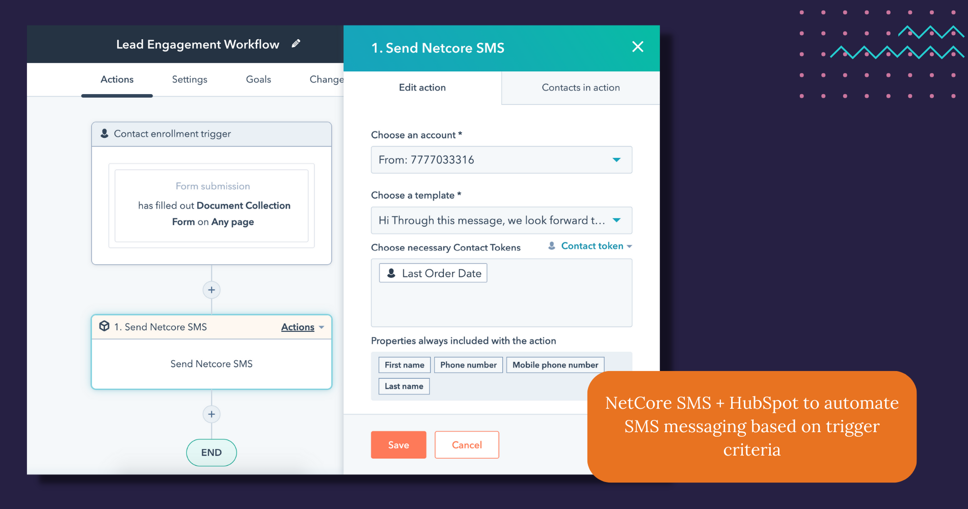 DHI Digital Transformation - NetCore SMS + HubSpot