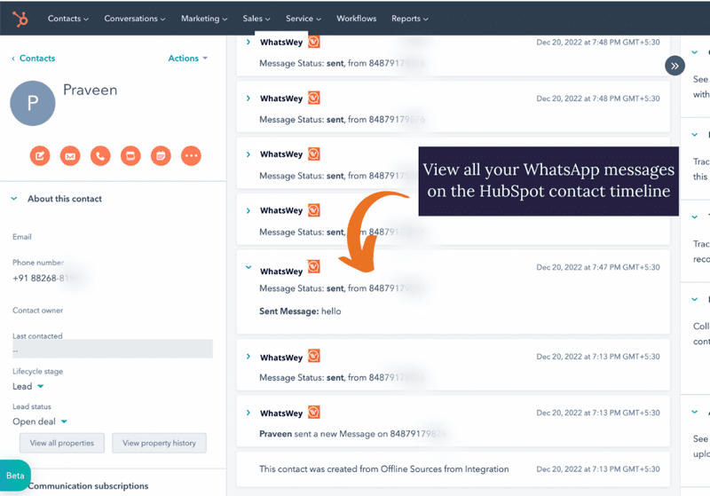 Sync messages