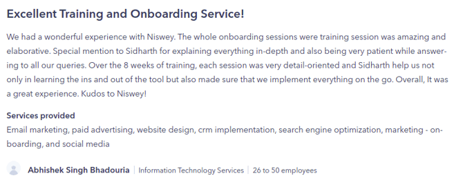 hubspot onboarding review