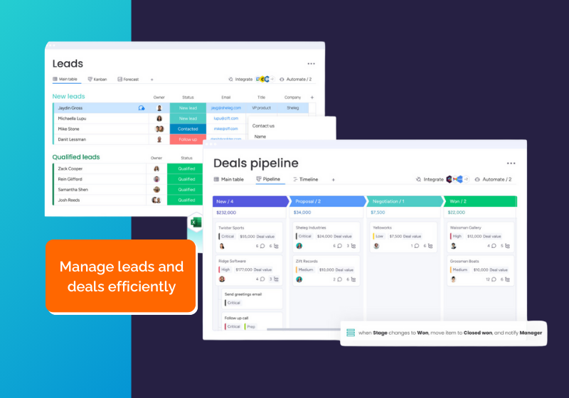 Centralized Lead & Deal Management