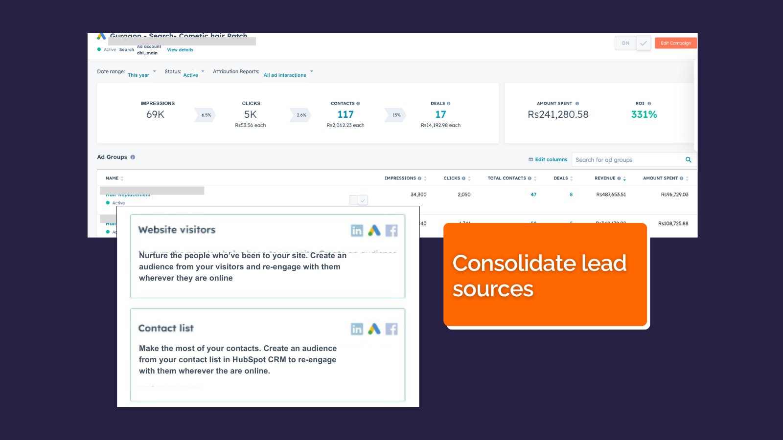 consolidate lead sources